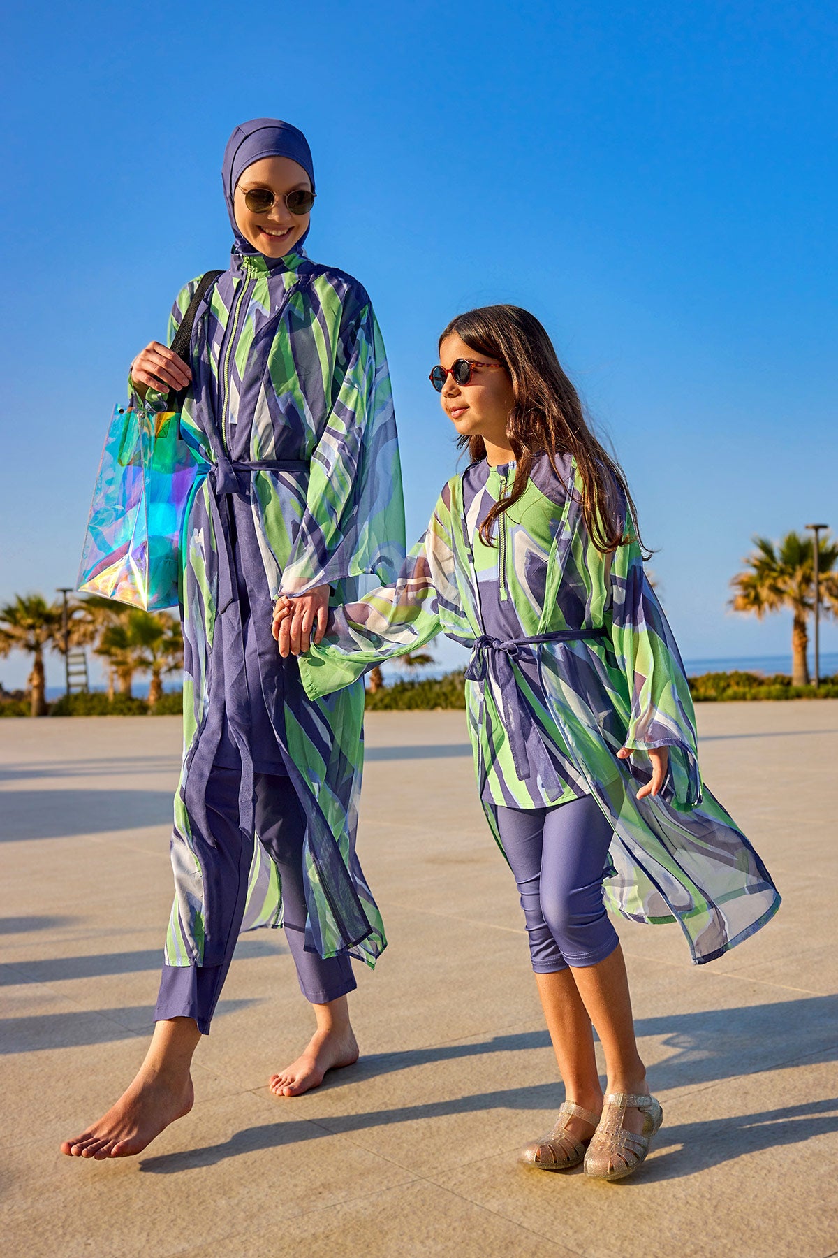 Marina Purple Full-Coverage Modest Swimsuit – M2509