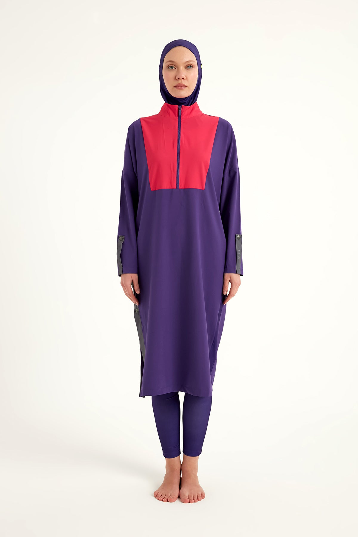 Purple Full Coverage Modest Swimwear Burkini Set M2527-2 USA Main image