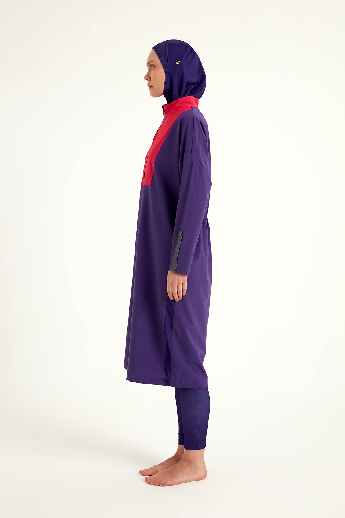 Purple Full Coverage Modest Swimwear Burkini Set M2527-2 AE