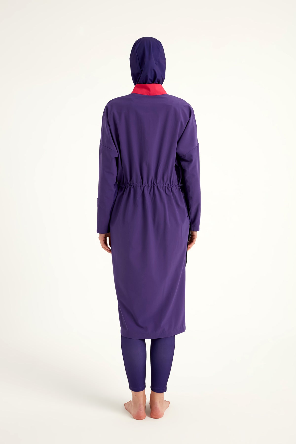 Purple Full Coverage Modest Swimwear Burkini Set M2527-2