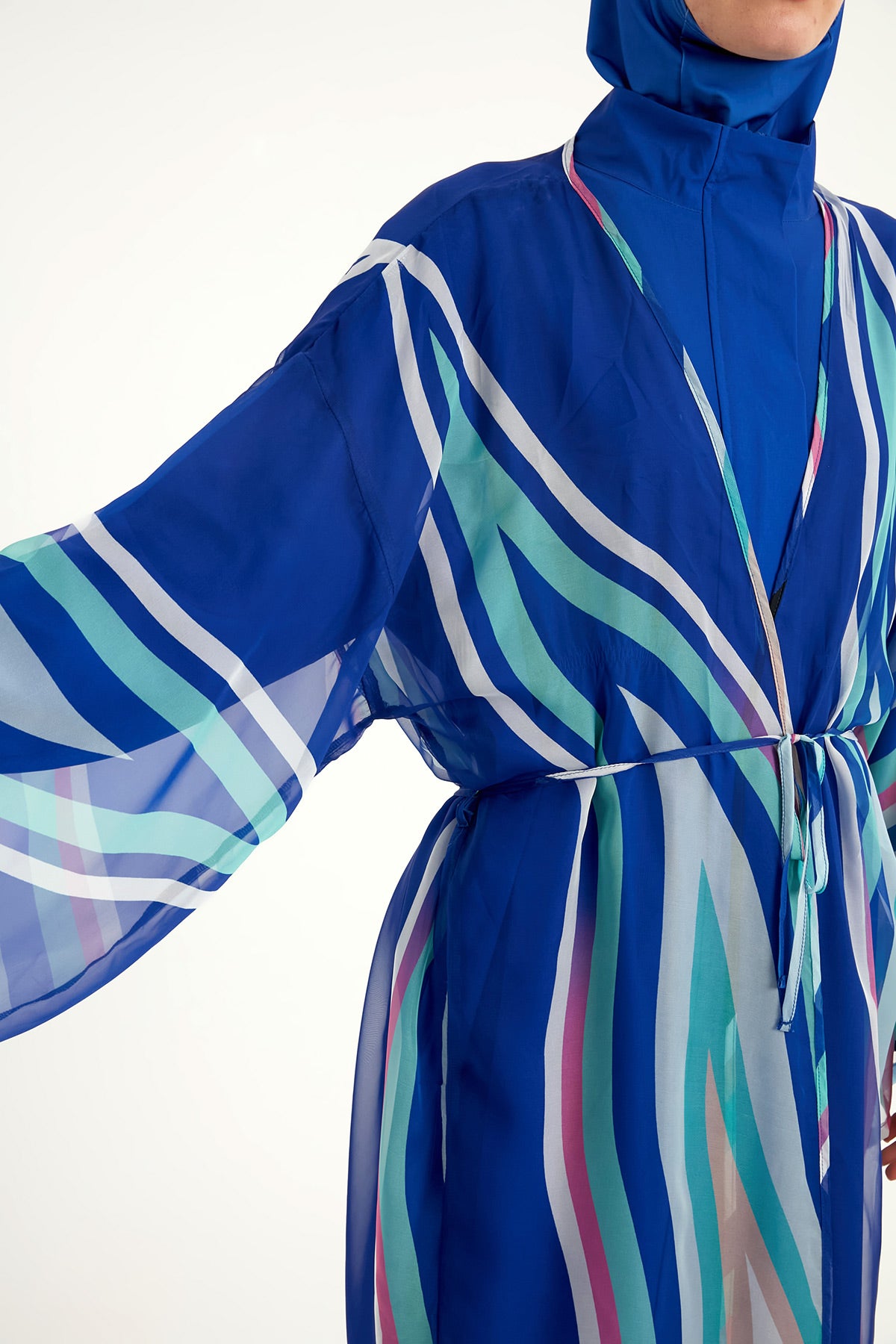 Silky Modest Swim Kimono – Lightweight Full Coverage Beach Cover P2503-2