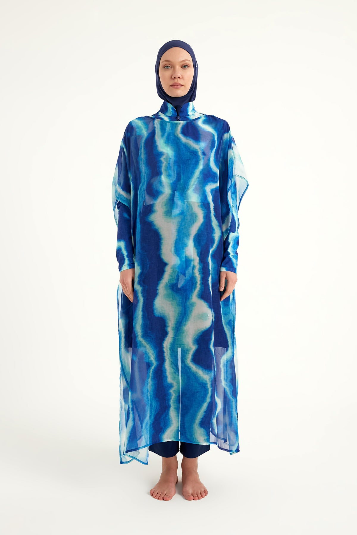 بارو حريري من مارينا بنقوش ملونة - P2513-2 