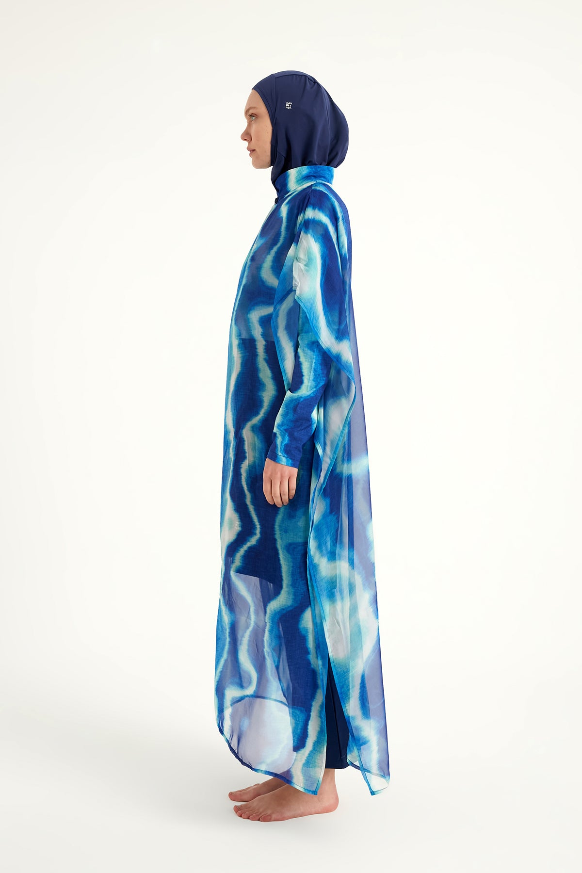 بارو حريري من مارينا بنقوش ملونة - P2513-2 