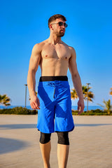 Marina Sax Blue Modest Men’s Swim Shorts - S2505-2