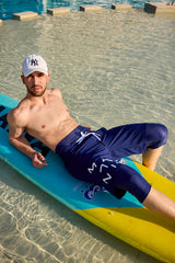 Marina Navy Blue Modest Men’s Swim Shorts - S2503-2