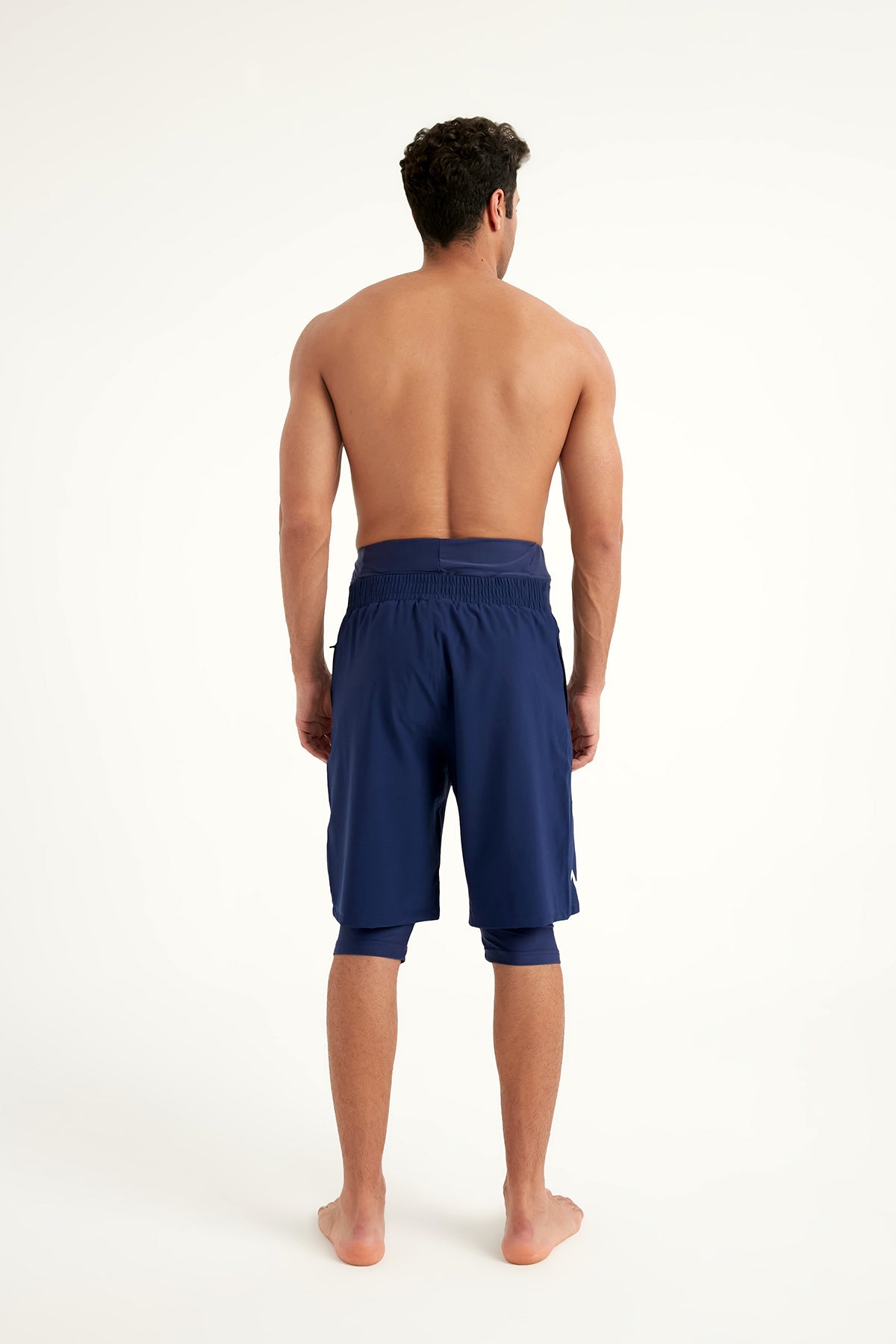 Marina Navy Blue Modest Men’s Swim Shorts - S2503-2