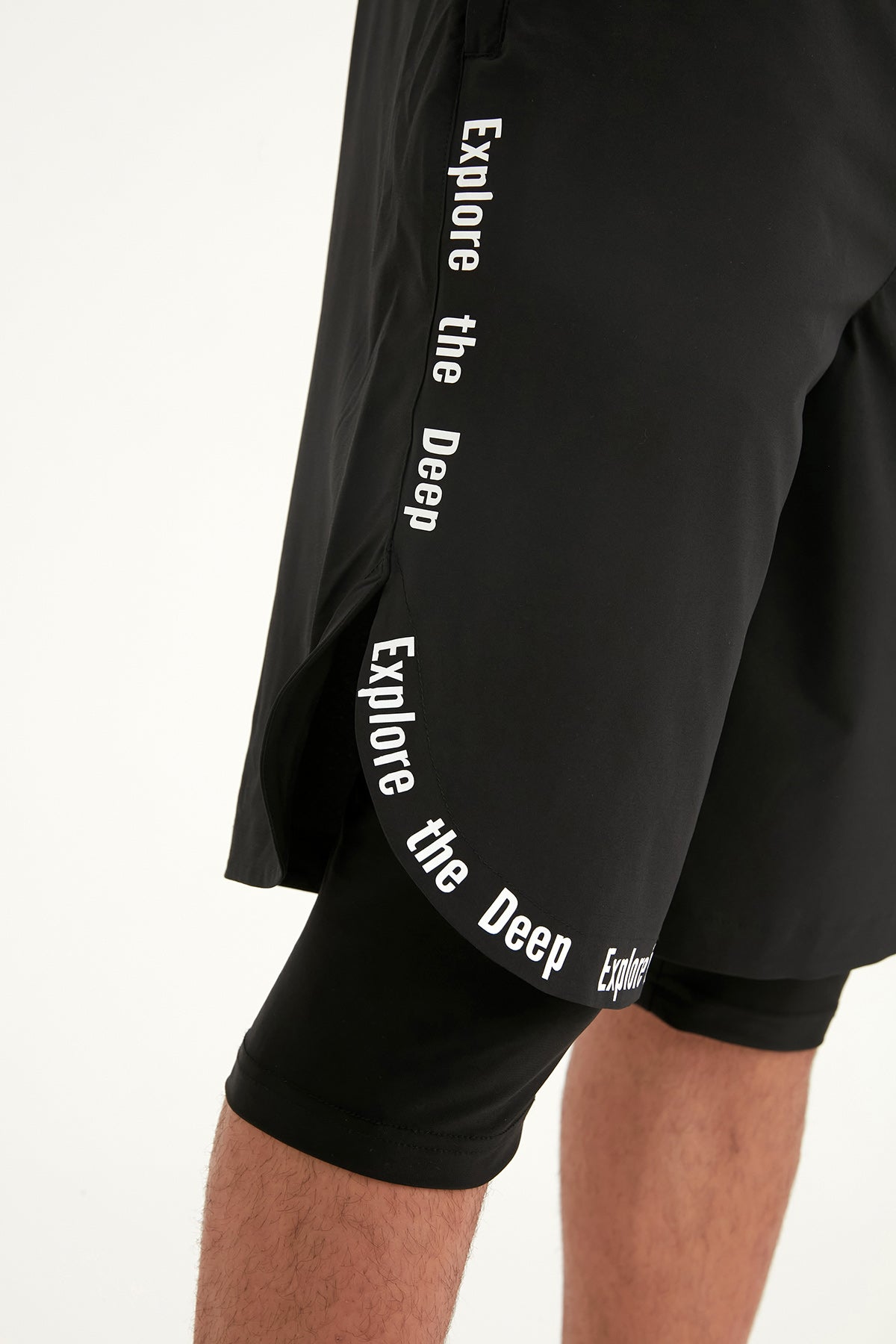 Marina Black Modest Swim Shorts for Men - S2504-1