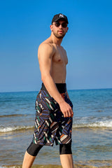 Marina Black Modest Men’s Swim Shorts - S2502