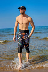 Marina Black Modest Men’s Swim Shorts - S2502