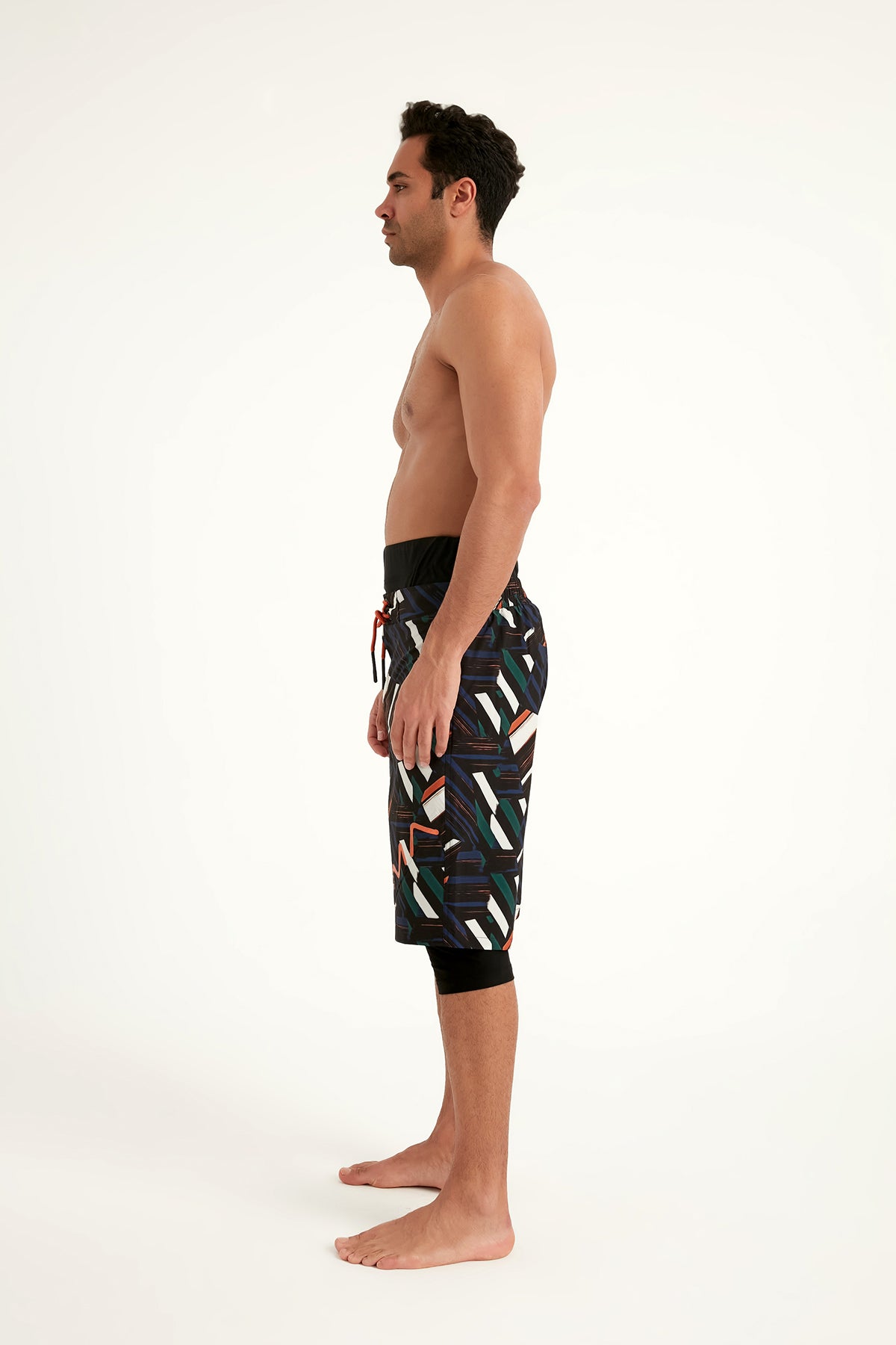 Marina Black Modest Men’s Swim Shorts - S2502
