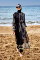 Marina Striped Chiffon Kimono – P2511