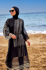 Marina Striped Chiffon Kimono – P2511