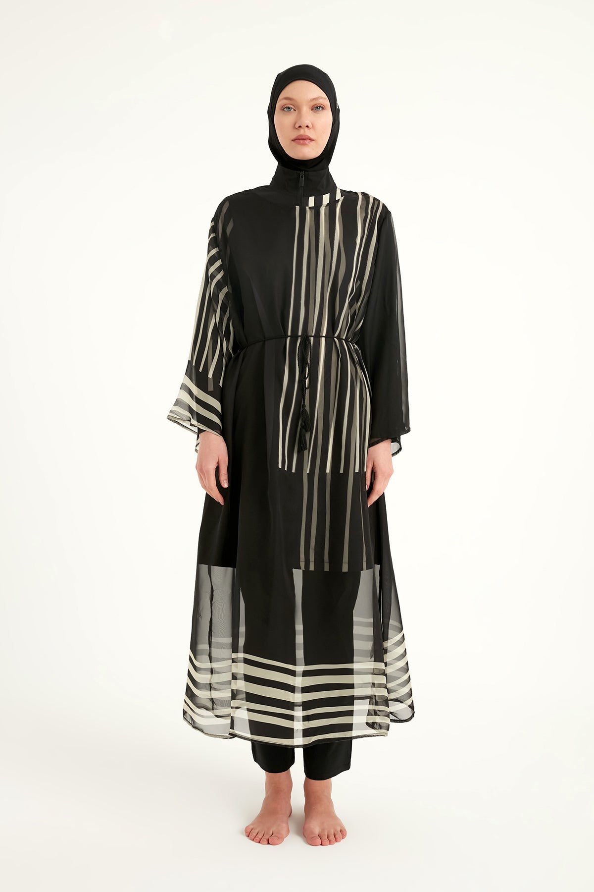 Marina Striped Chiffon Kimono – P2511