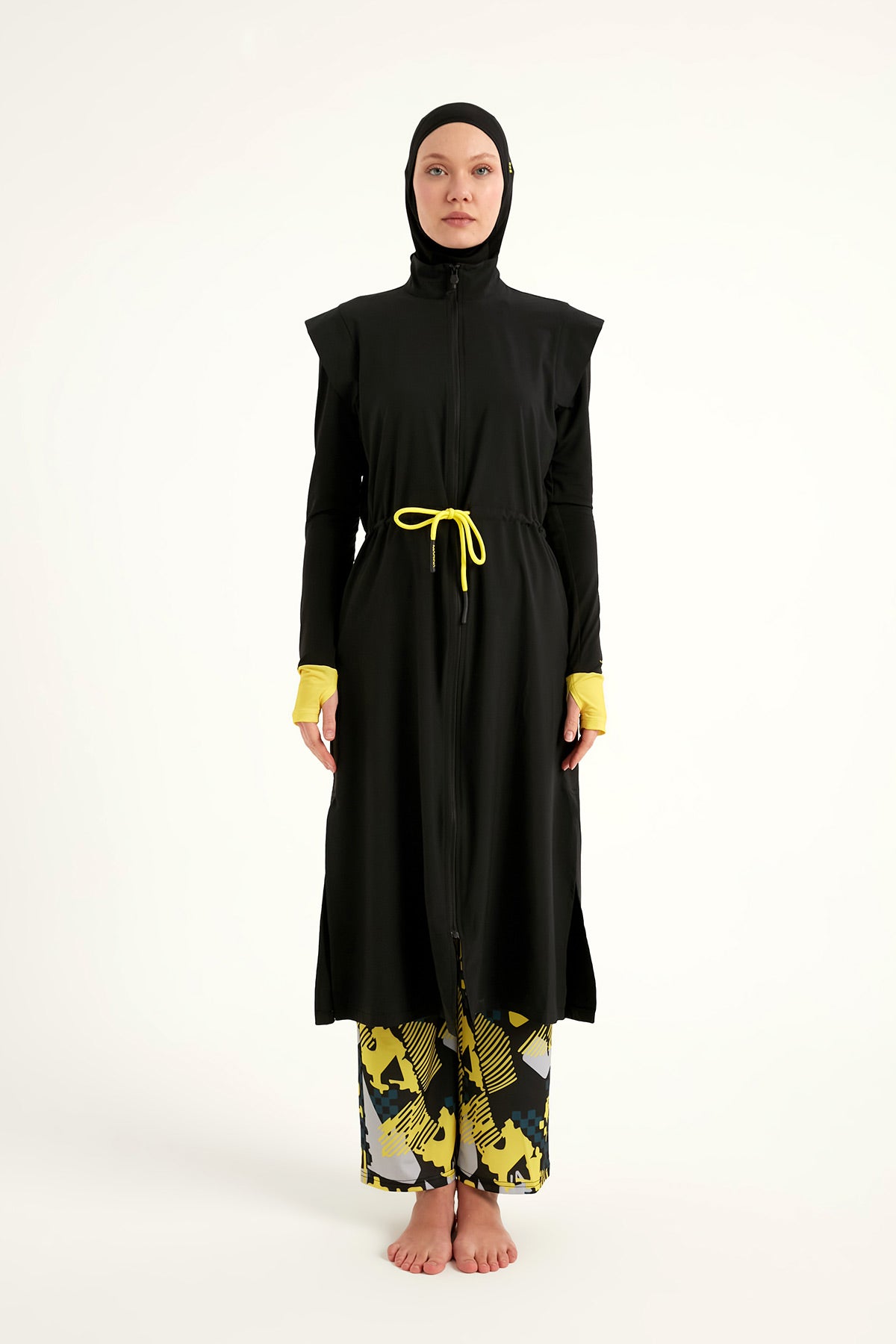 Marina Black Full Coverage Swimwear Burkini Set M2501-1 AE