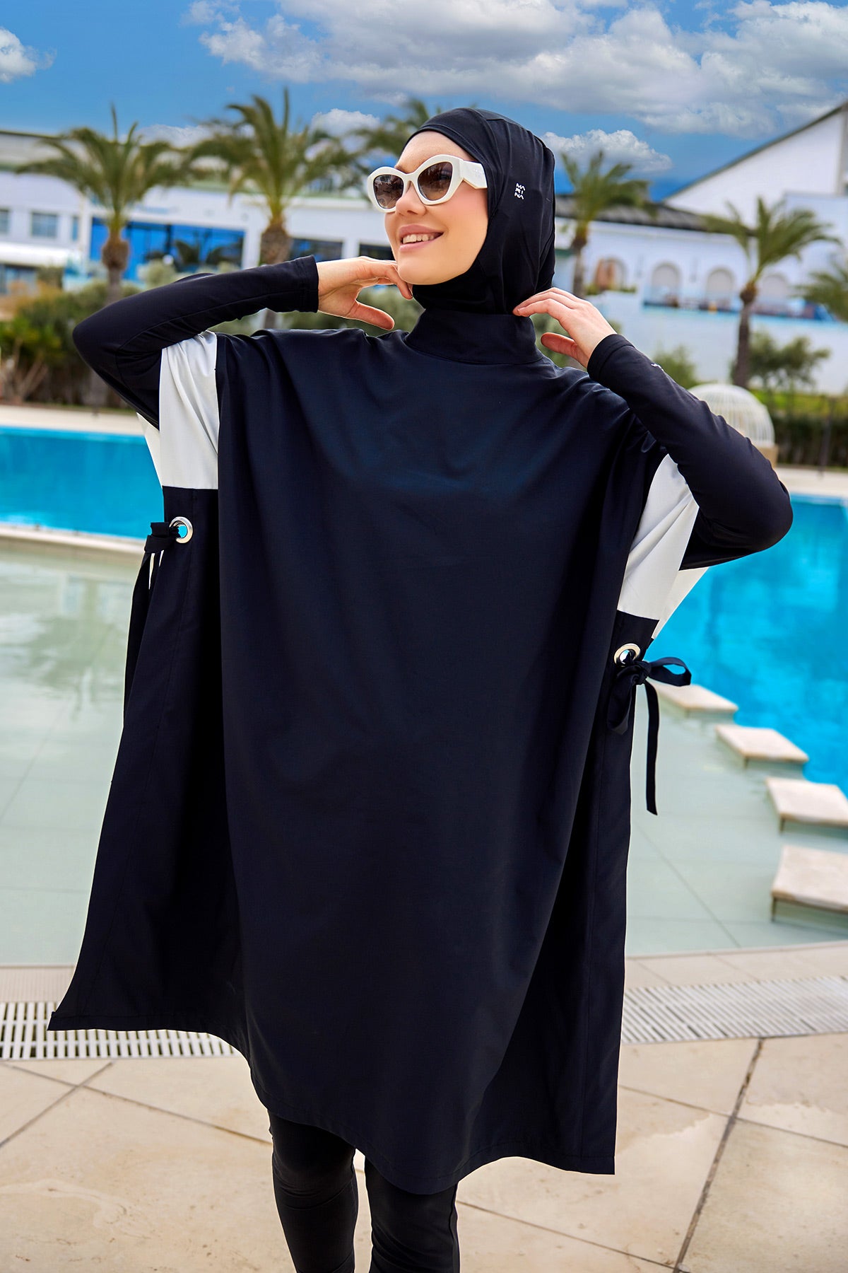 Black Burkini Set Full Coverage Modest Islamic Swimwear M2502 Secondary image