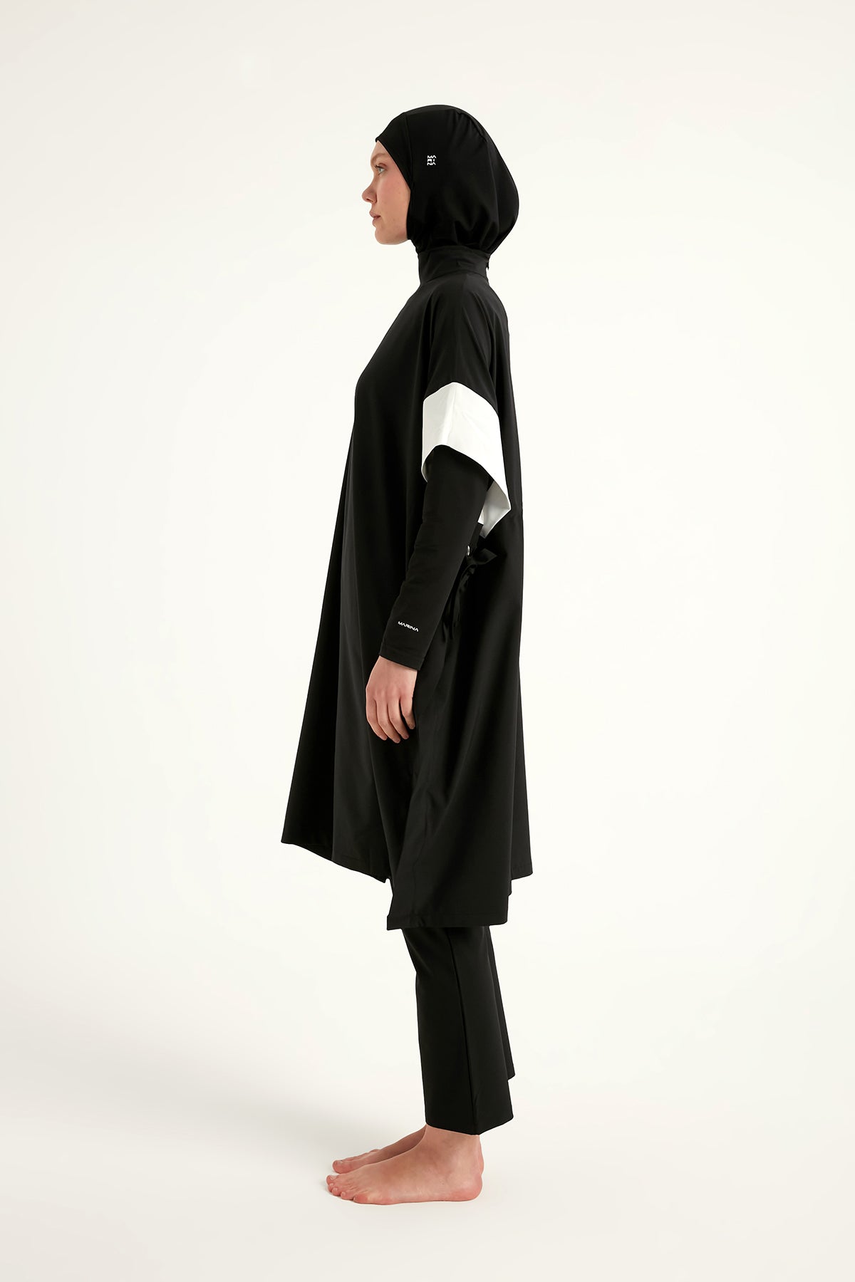 Black Burkini Set Full Coverage Modest Islamic Swimwear M2502