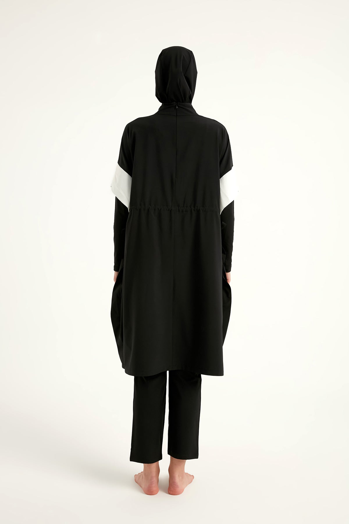 Black Burkini Set Full Coverage Modest Islamic Swimwear M2502