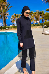 Marina Black Modest Swimwear Burkini – M2508-1