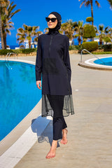 Marina Black Modest Swimwear Burkini – M2508-1
