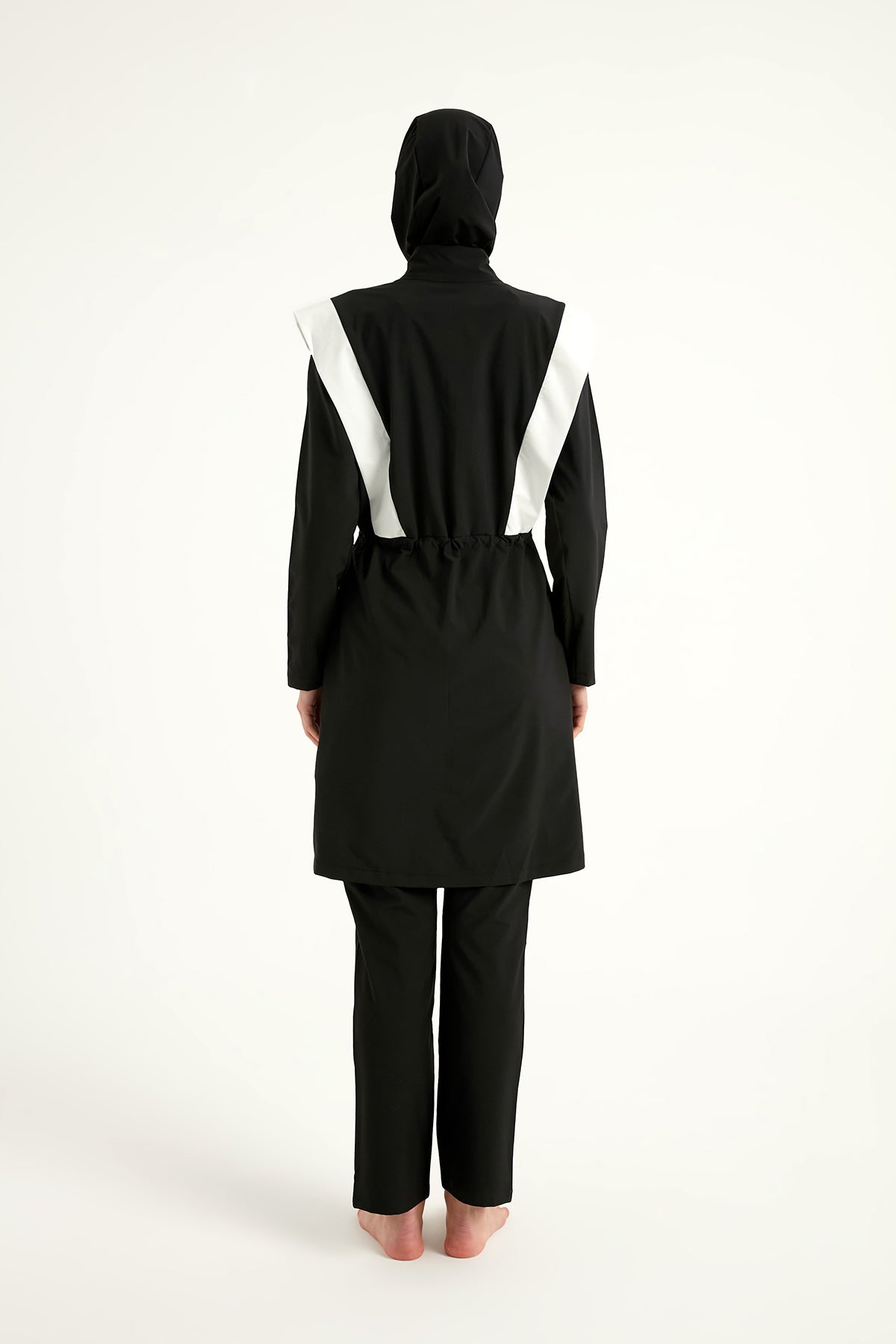 Black Adjustable Waist Modest Burkini Set M2526-1