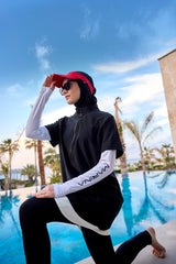 Marina Black Modest Swimwear Burkini - M2532