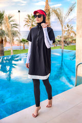 Marina Black Modest Swimwear Burkini - M2532