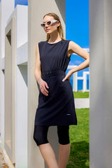 Marina Black Semi-Covered Swimsuit - H2508