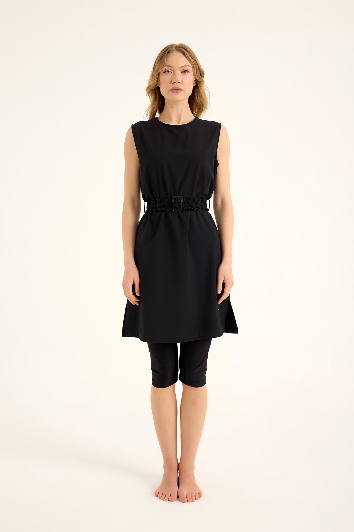 مايوه مارينا الأسود شبه المغطى - H2508 