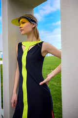 Marina Black Semi-Covered Modest Swimsuit - H2502-1