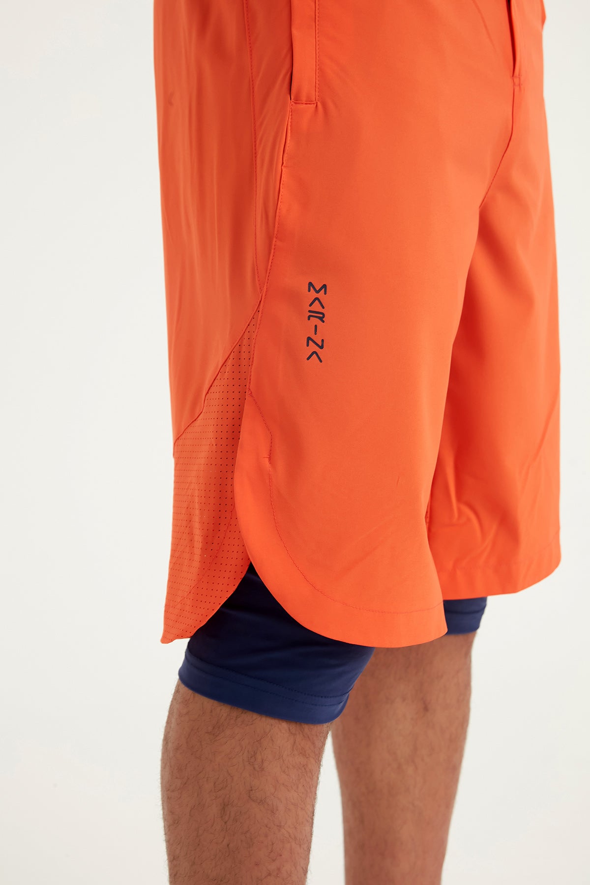 Marina Orange Modest Men’s Swim Shorts - S2505-3