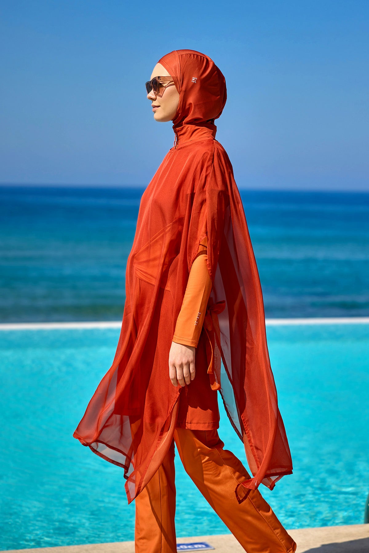 Full Coverage Islamic Swimsuit with Waist Tie | M2523-2