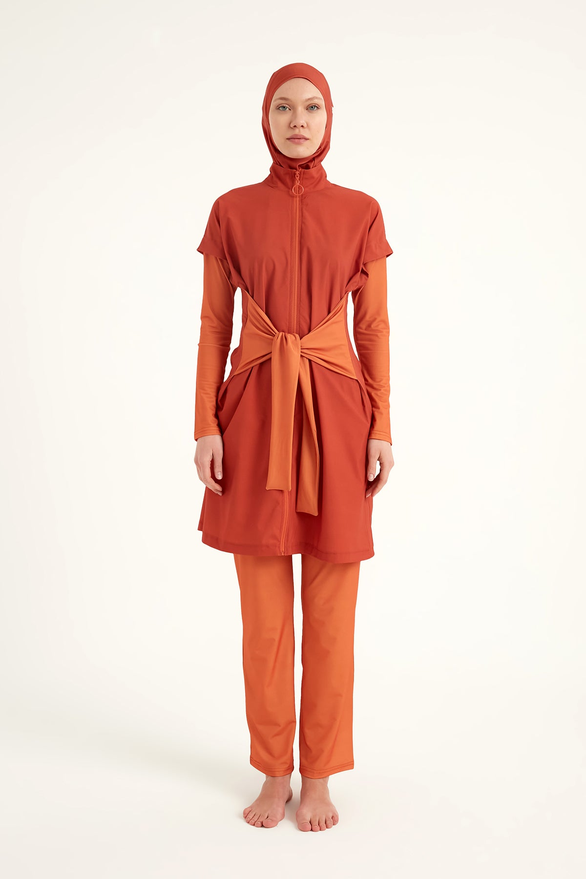 Full Coverage Islamic Swimsuit with Waist Tie | M2523-2