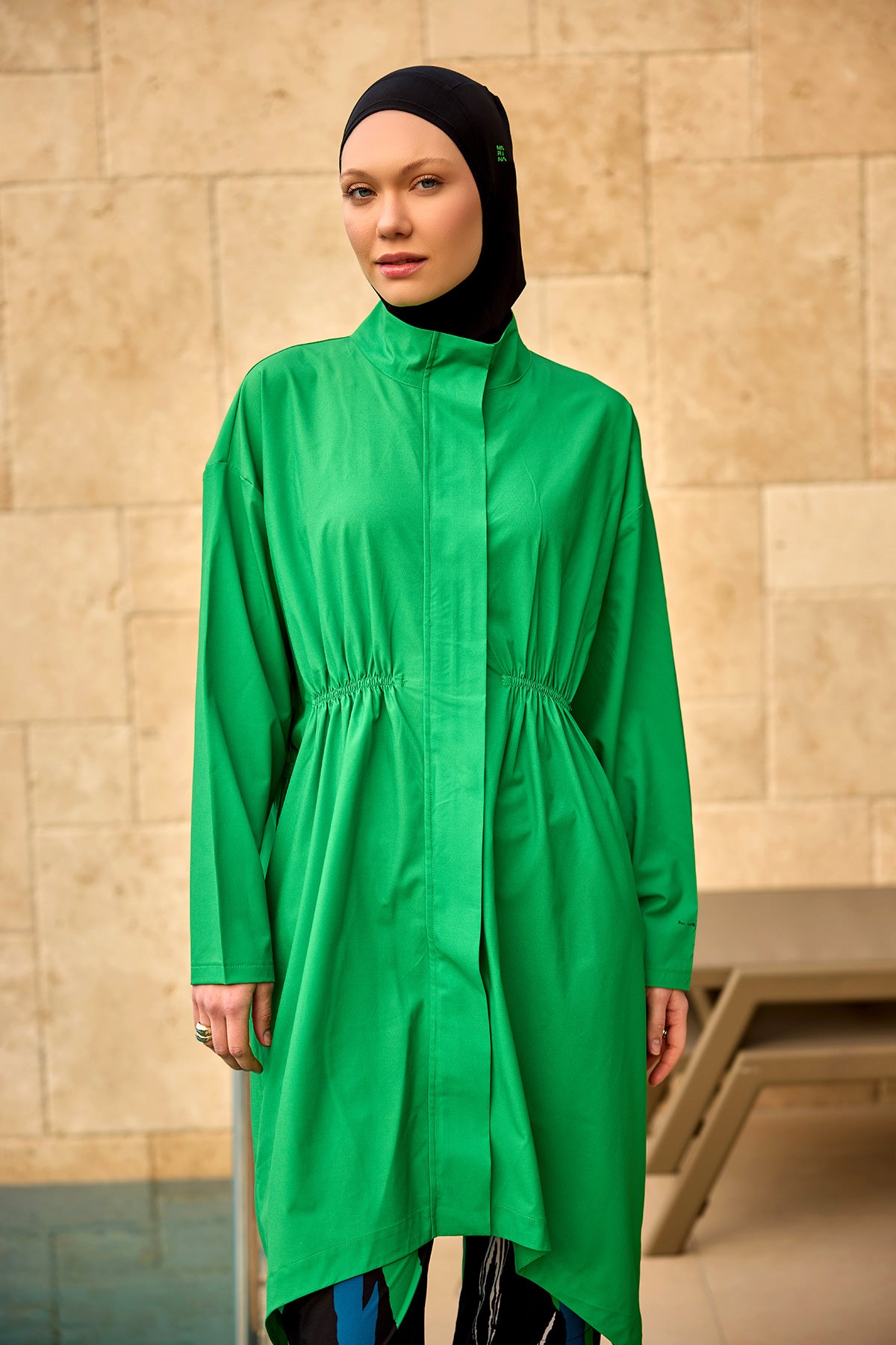 Green High Performance Full Coverage Burkini Set M2503-1