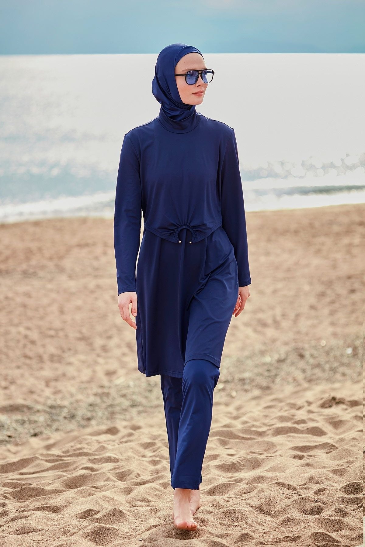 Lycra Navy Burkini Modest Swimwear M2462