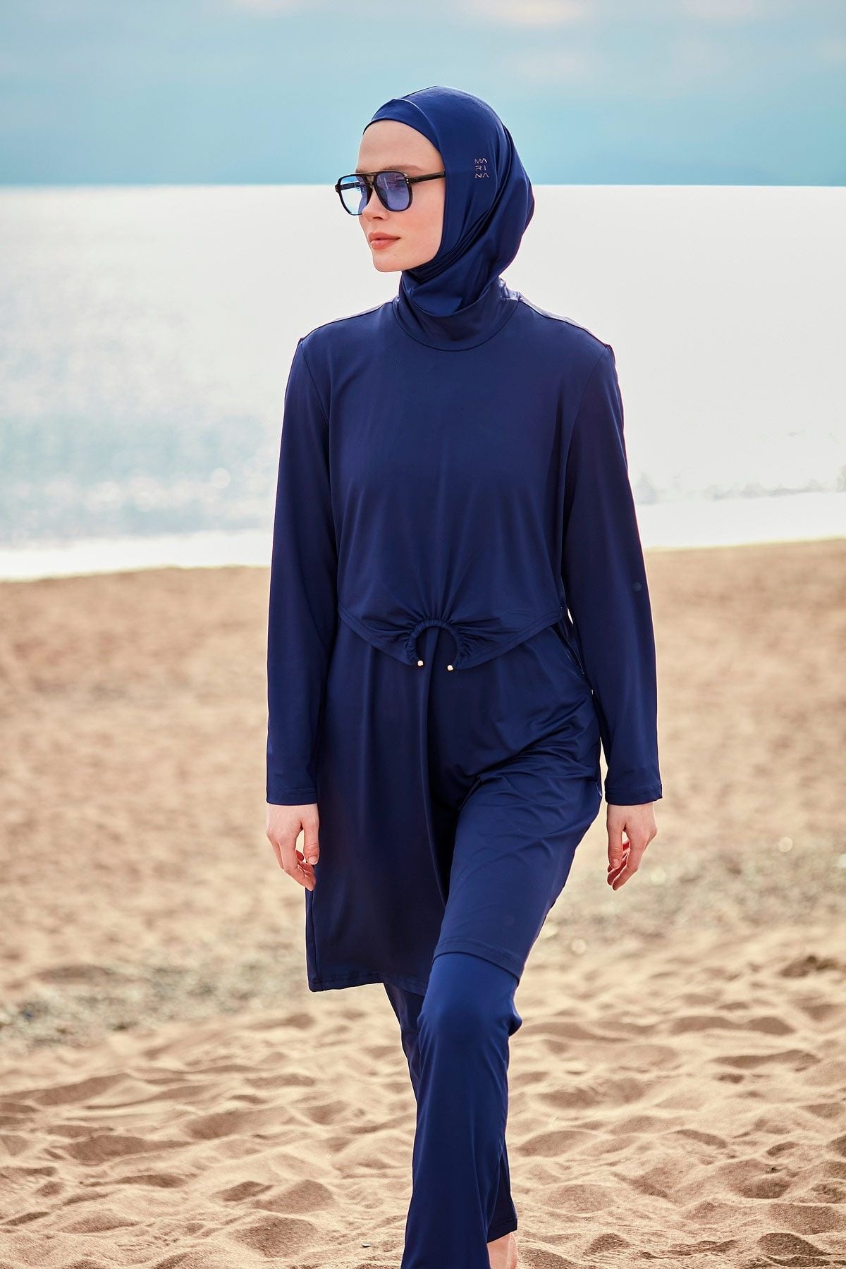 Lycra Navy Burkini Modest Swimwear M2462