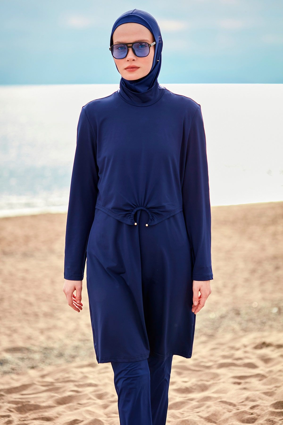 Lycra Navy Burkini Modest Swimwear M2462