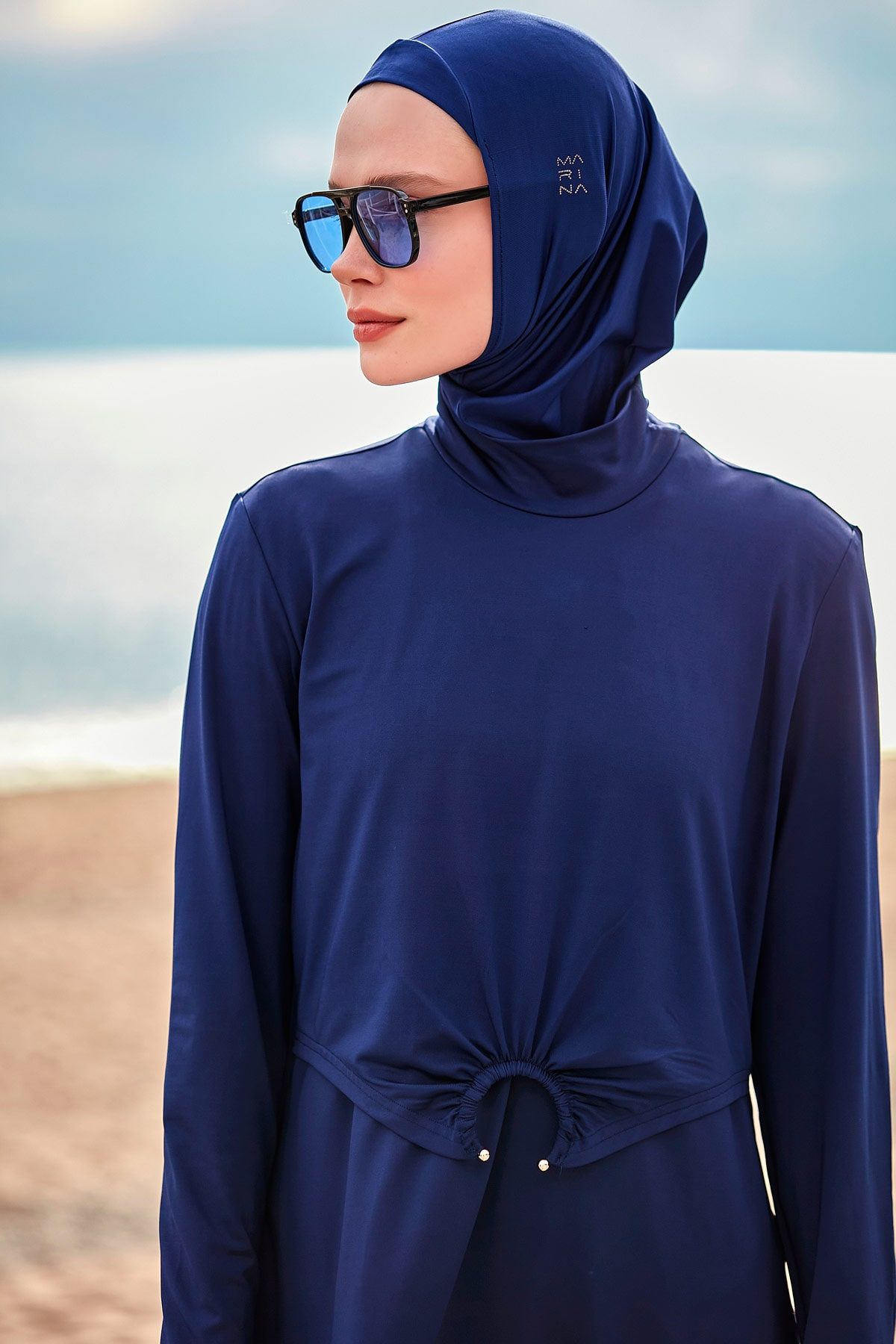 Lycra Navy Burkini Modest Swimwear M2462