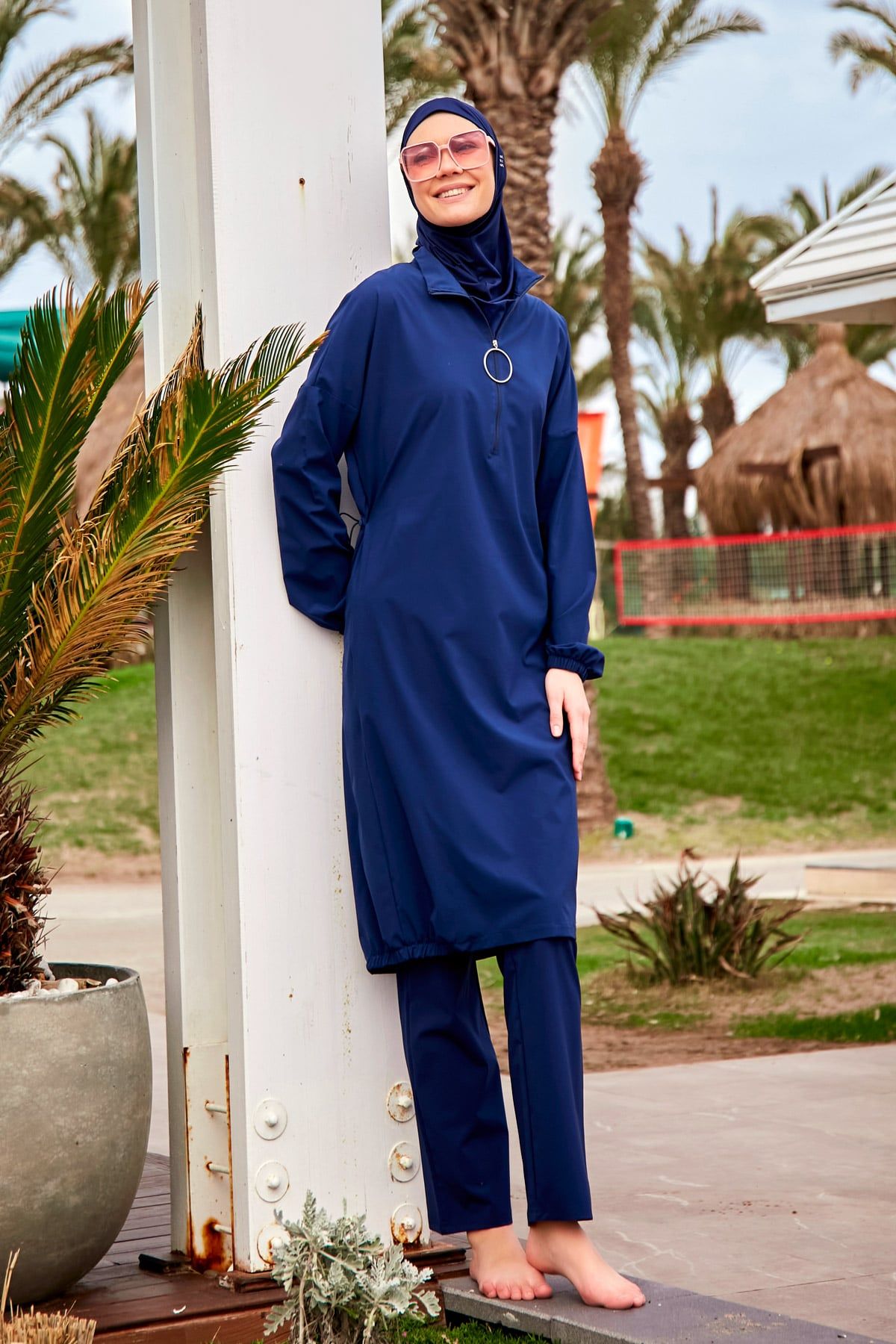 Woven Navy Burkini Modest Swimwear M2403 Main image
