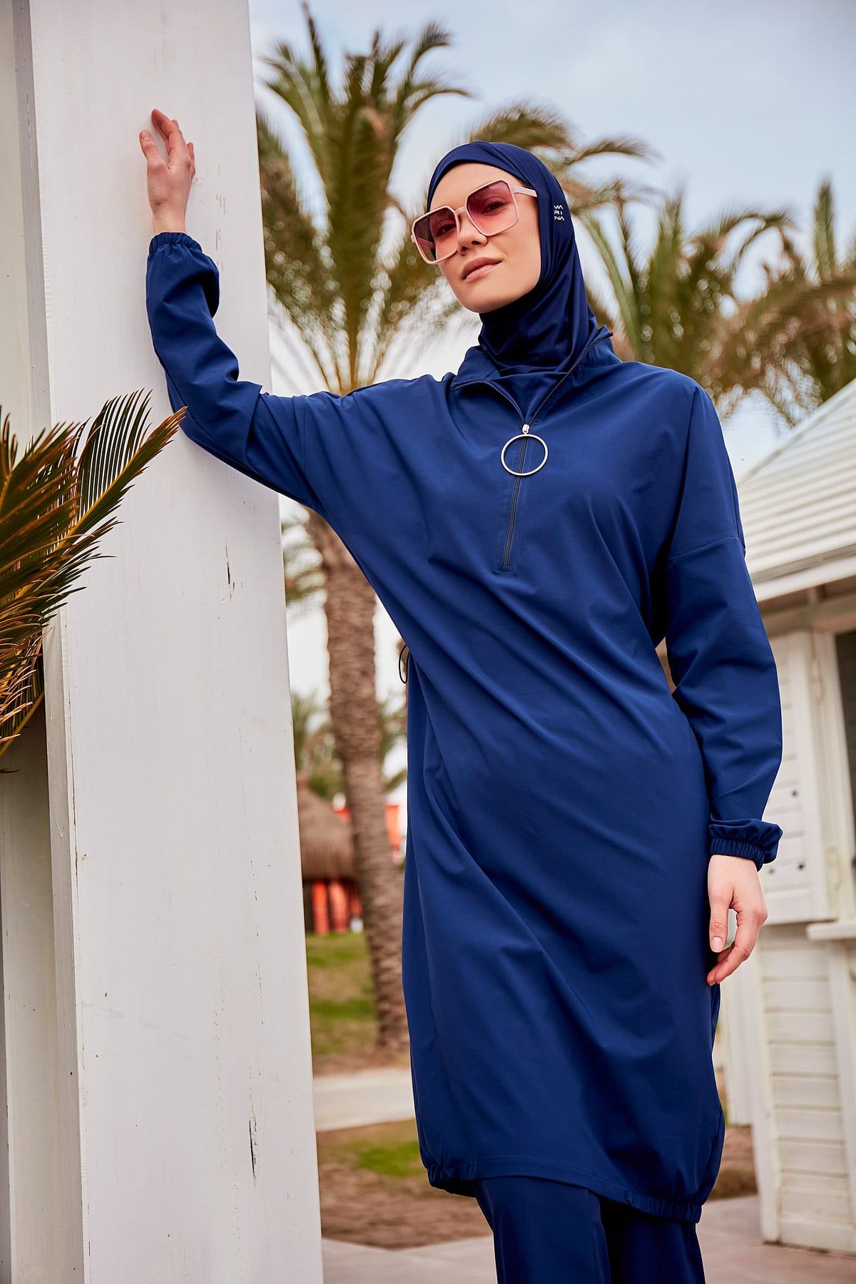 Woven Navy Burkini Modest Swimwear M2403 Secondary image