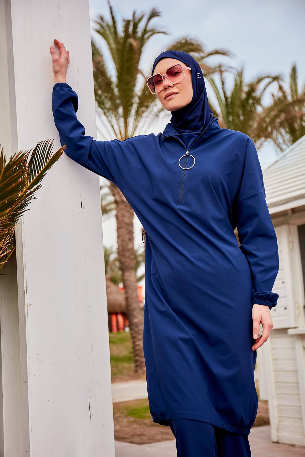 Woven Navy Burkini Modest Swimwear M2403 AUS Main image