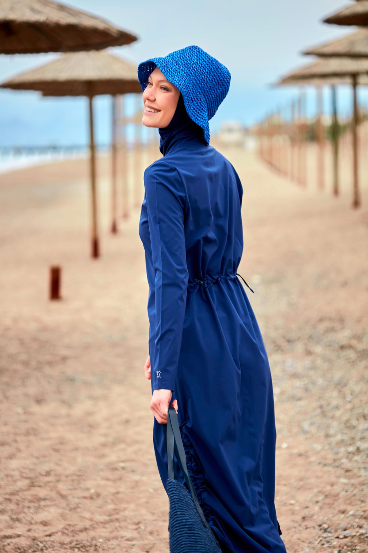 Woven Navy Burkini Modest Swimwear M2416 AUS