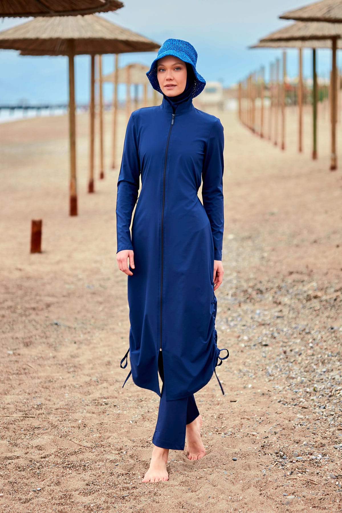 Woven Navy Burkini Modest Swimwear M2416 AUS