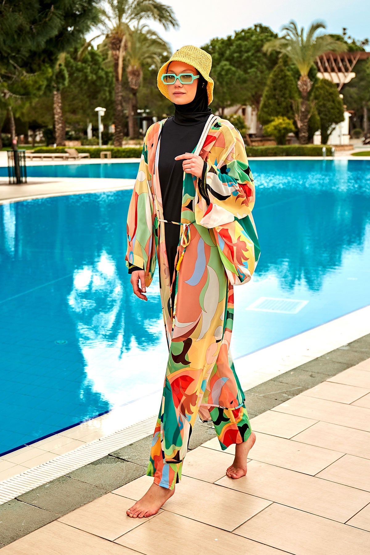 Colourful Pareo Kimono P2404