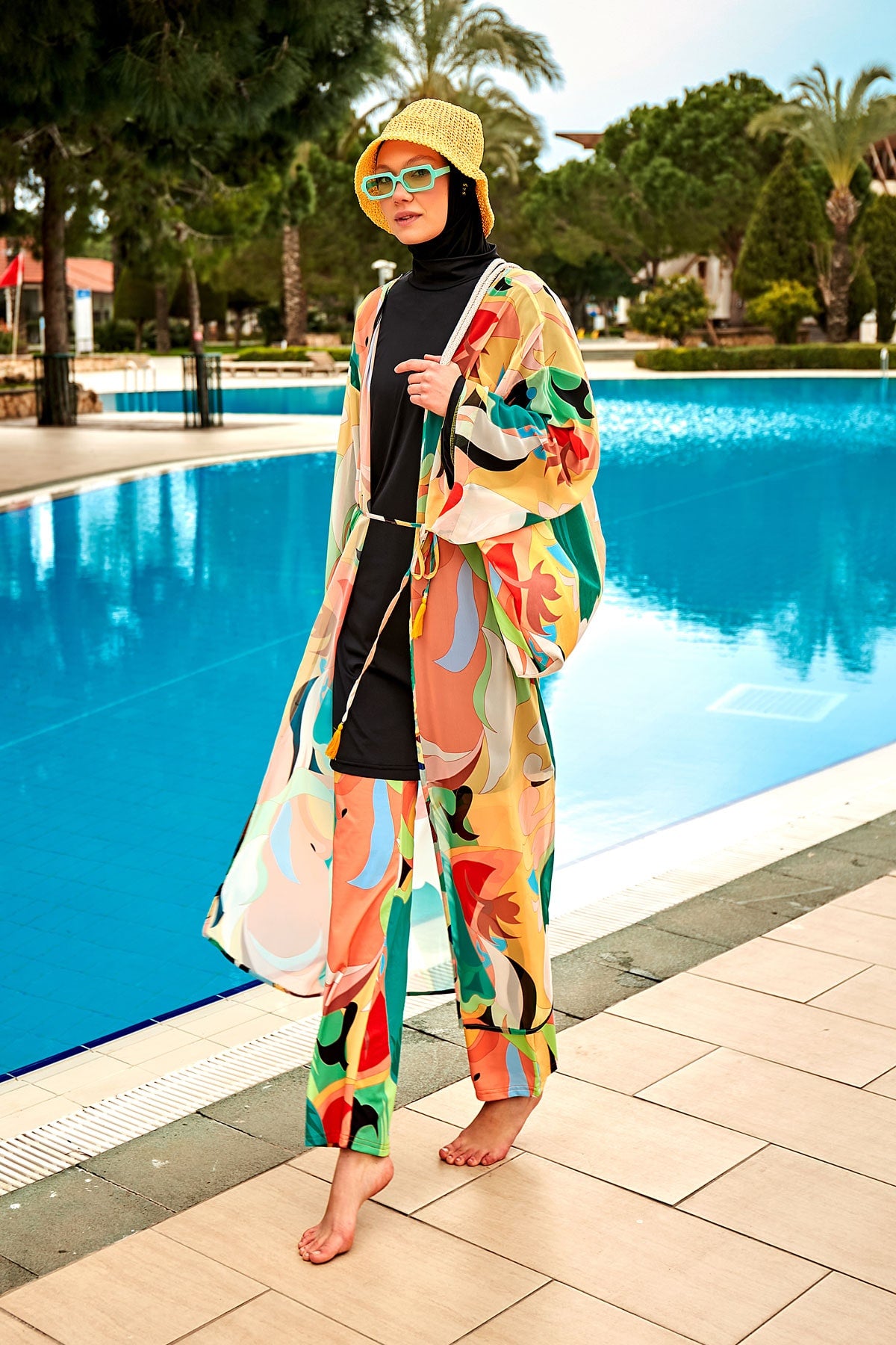 Colourful Pareo Kimono P2404