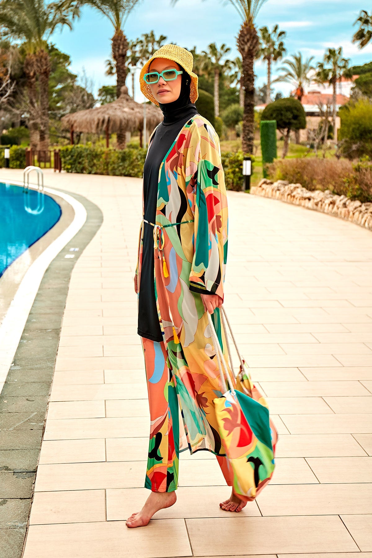 Colourful Pareo Kimono P2404