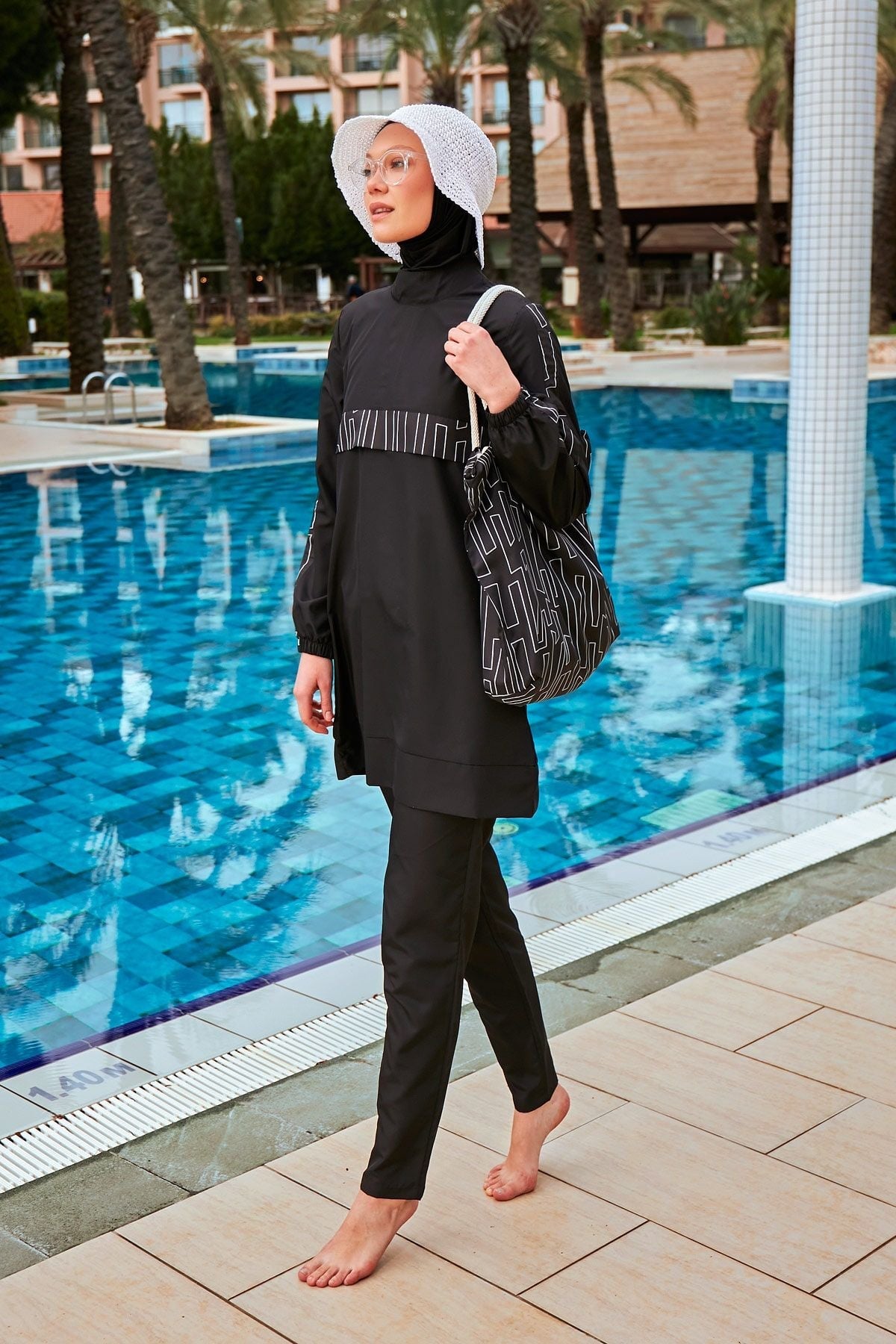 Colourful Burkini Modest Swimwear R2416