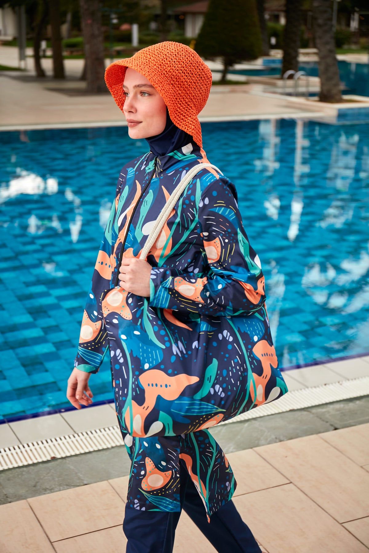 Colourful Burkini Modest Swimwear R2401