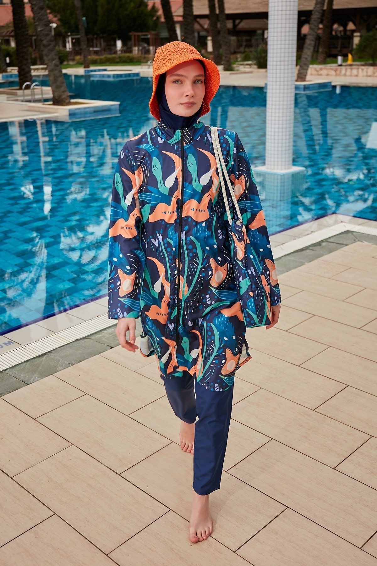 Colourful Burkini Modest Swimwear R2401