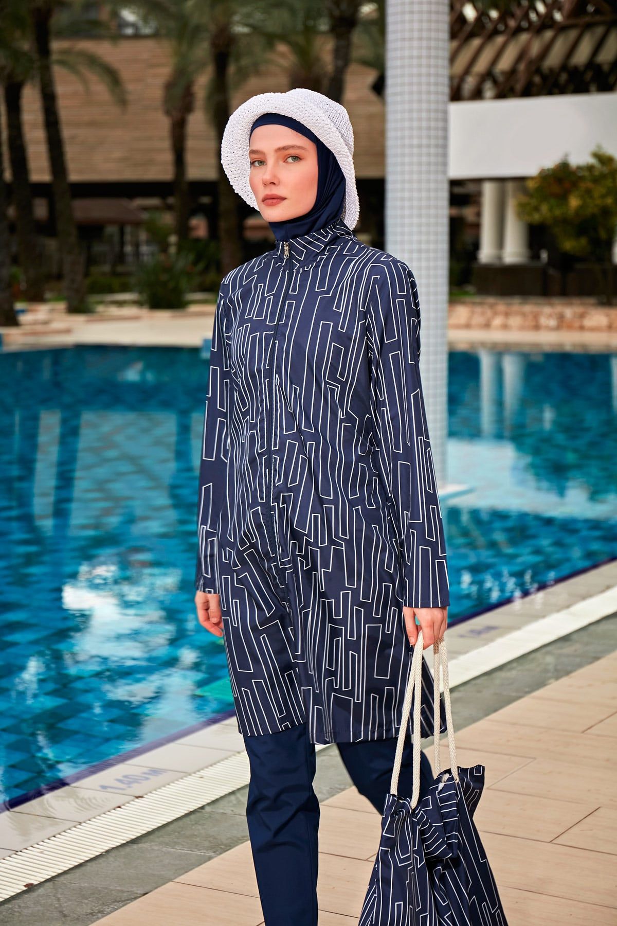 Colourful Burkini Modest Swimwear R2402