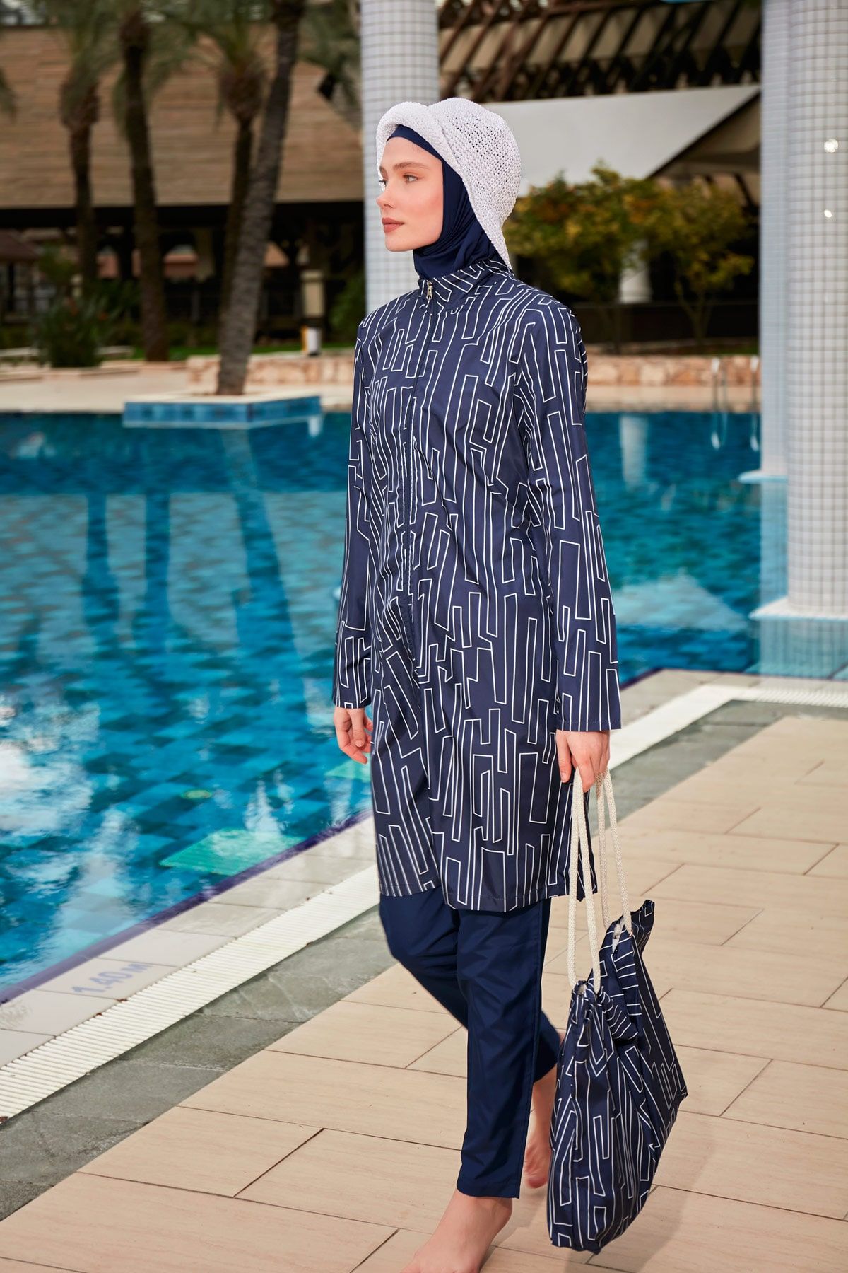 Colourful Burkini Modest Swimwear R2402
